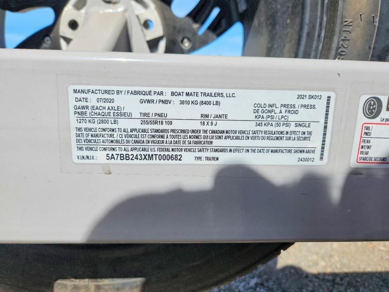 2020 Unknown 2020 Boat Mate Boat Trailer
