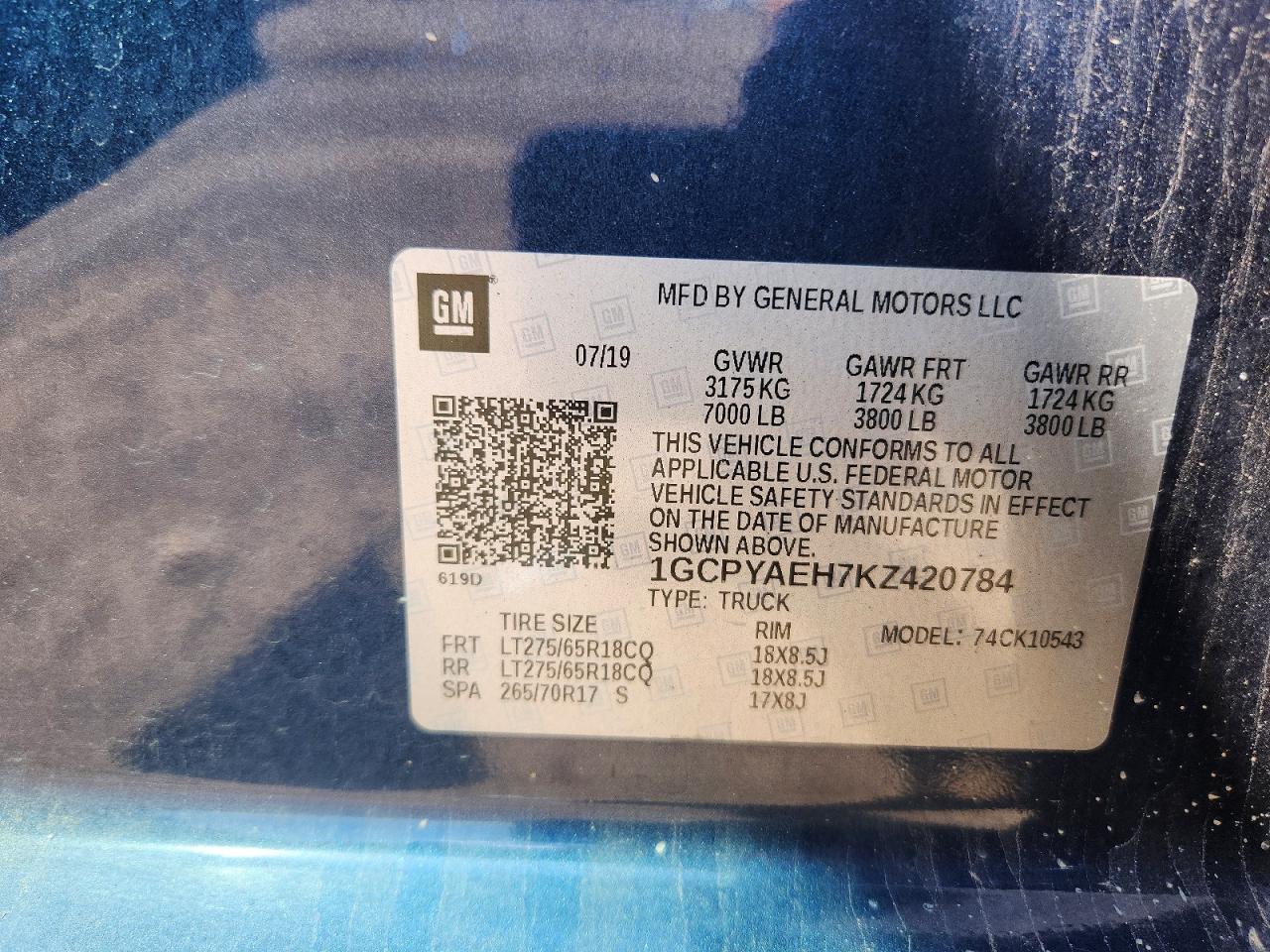 2019 Chevrolet Silverado K1500