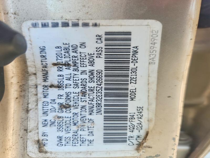 2005 Toyota Corolla le