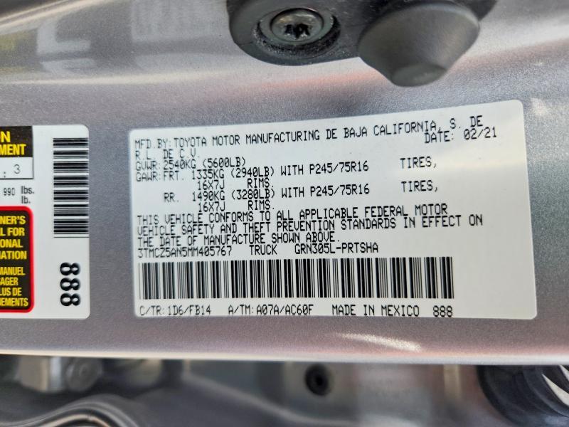 2021 Toyota Tacoma SR V6