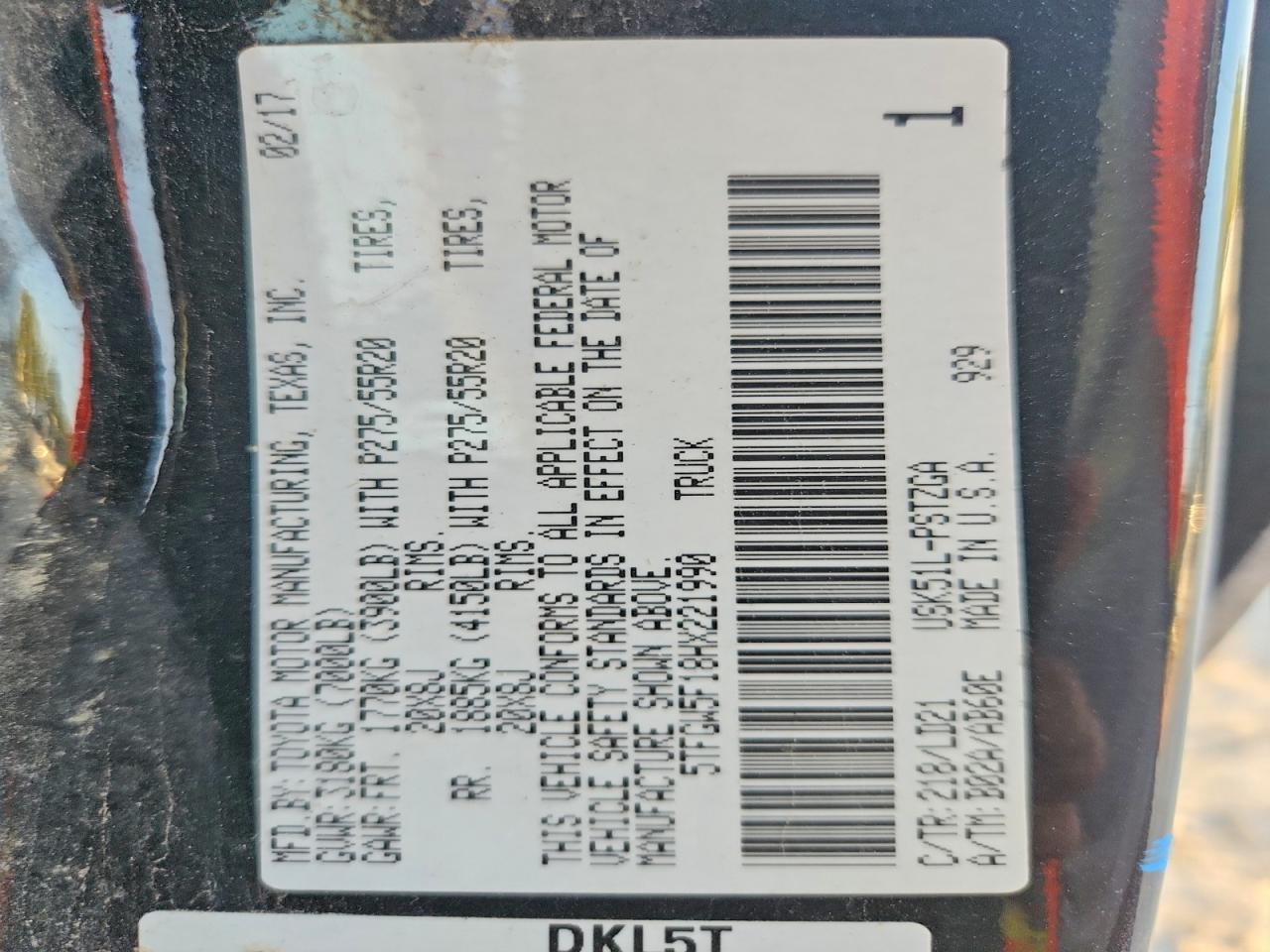 2017 Toyota Tundra 1794 Edition