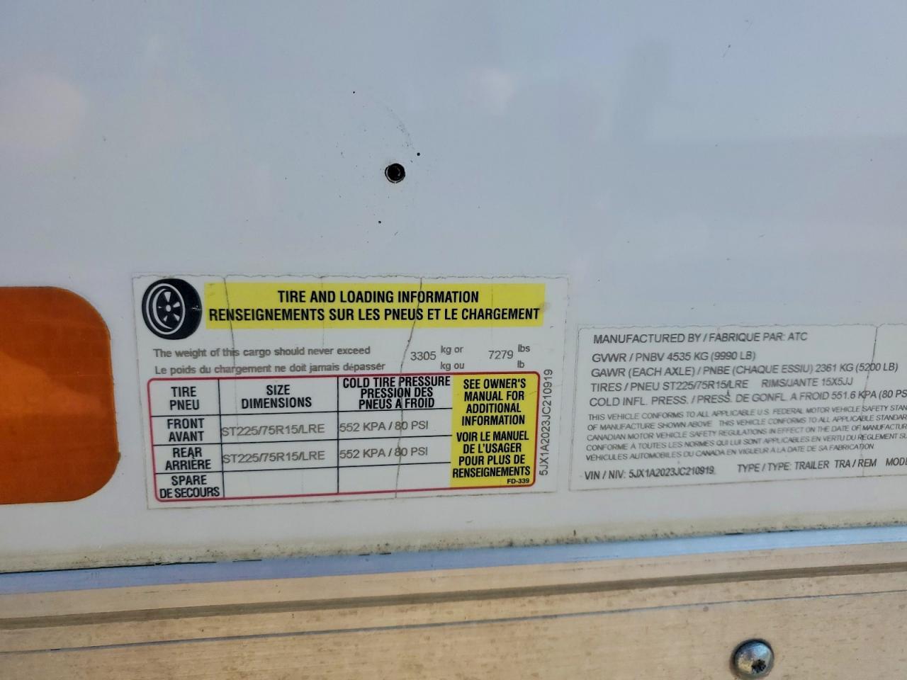 2018 Aluminum Trailer Co 2018 ATC RAVAB8520+0-2S5.2K Enclosed Cargo Trailer