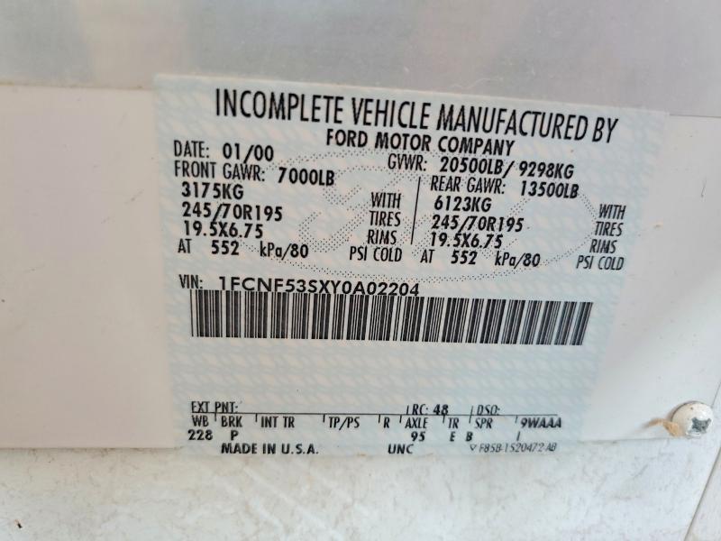2000 Ford F550 Super Duty Stripped Chassis