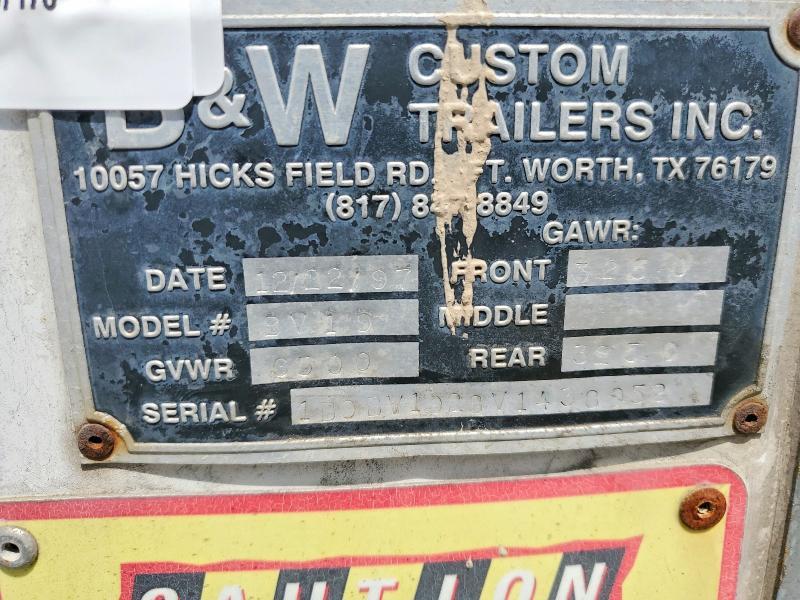 1997 Band 1997 B&W Fiber Optic Splicing Trailer