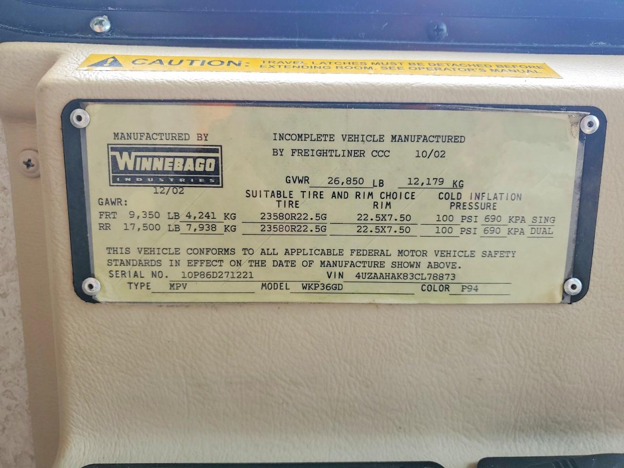 2003 Winnibago 2003 Winnebago Journey DL RV