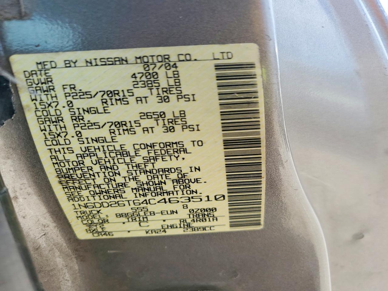 2004 Nissan Frontier Standard