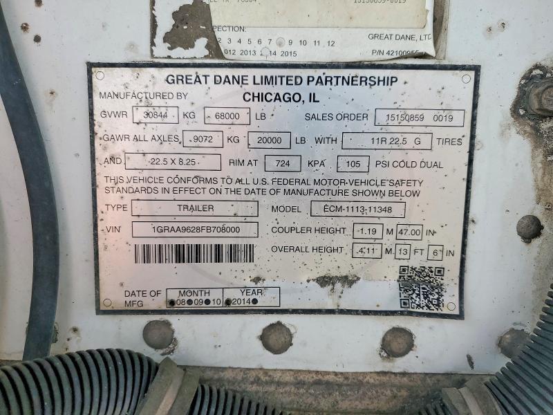 2015 Great Dane Ecm-1113-11348 Refrigerated van Trailer