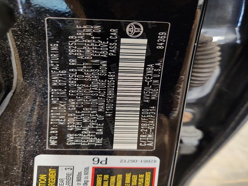 2017 Toyota Camry Hybrid le