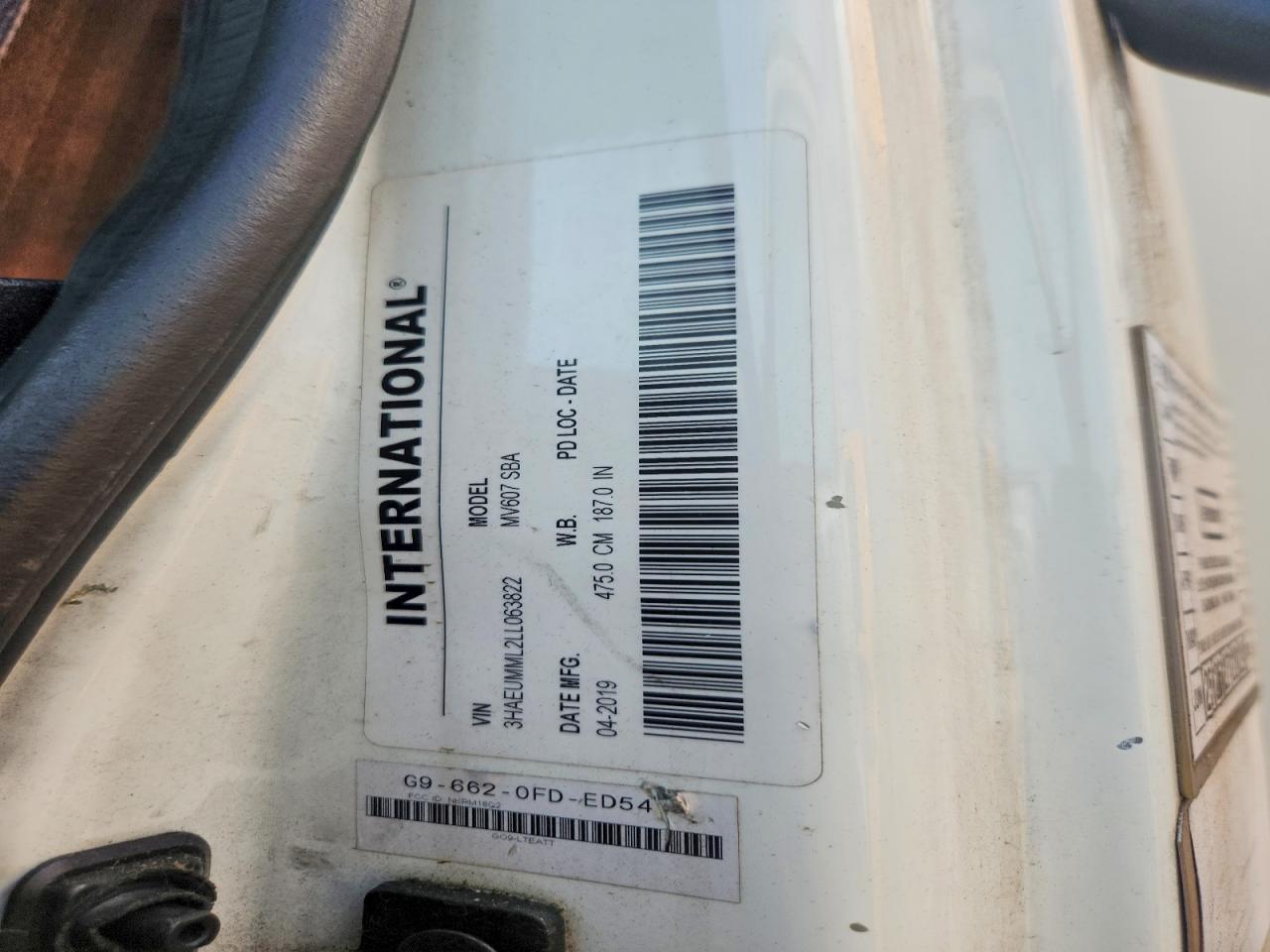 2020 International MV607 BOX Truck