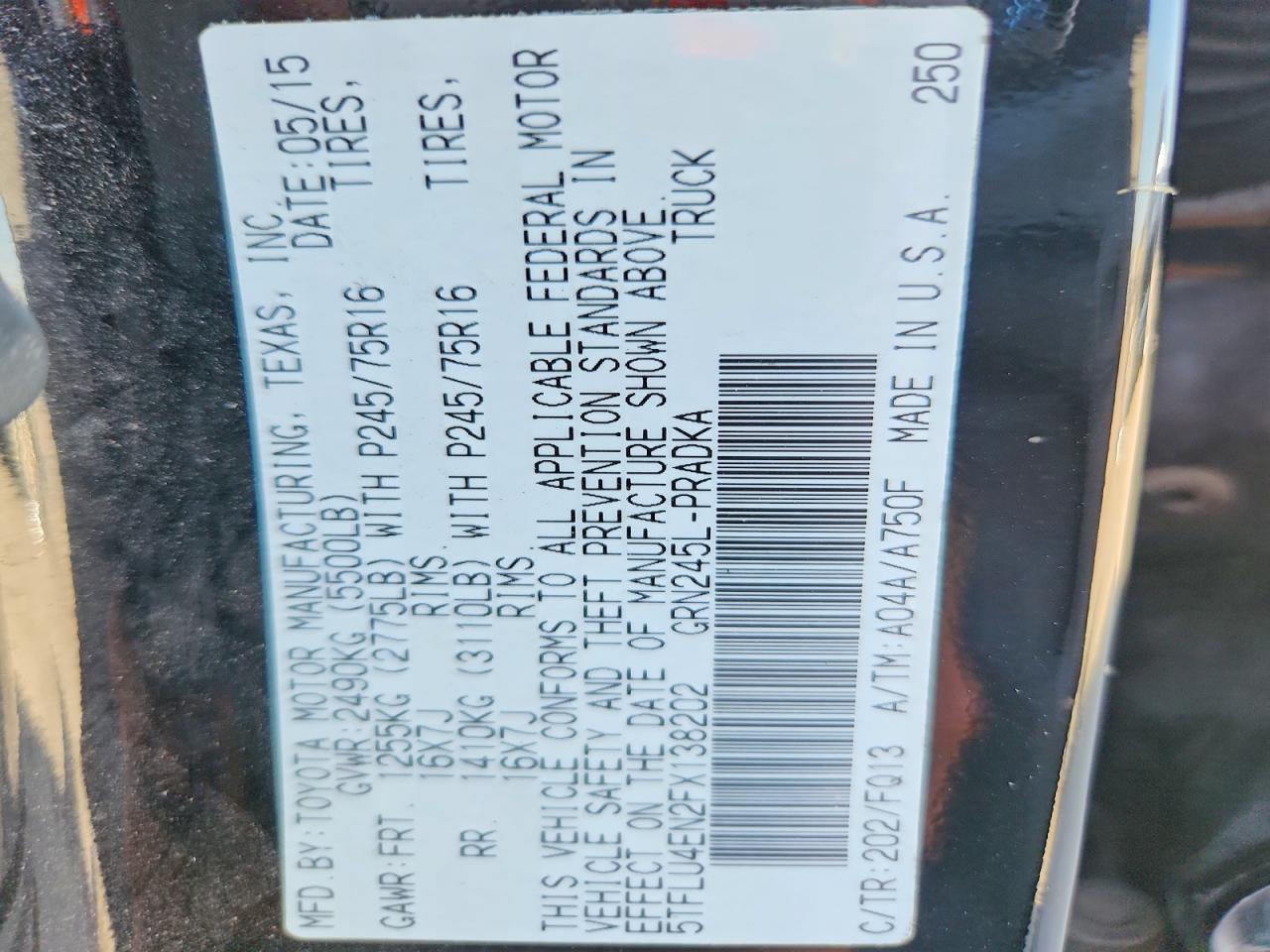 2015 Toyota Tacoma V6