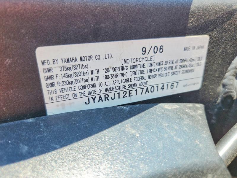 2007 Yamaha YZFR6 L