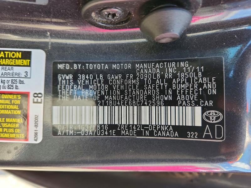 2011 Toyota Corolla le