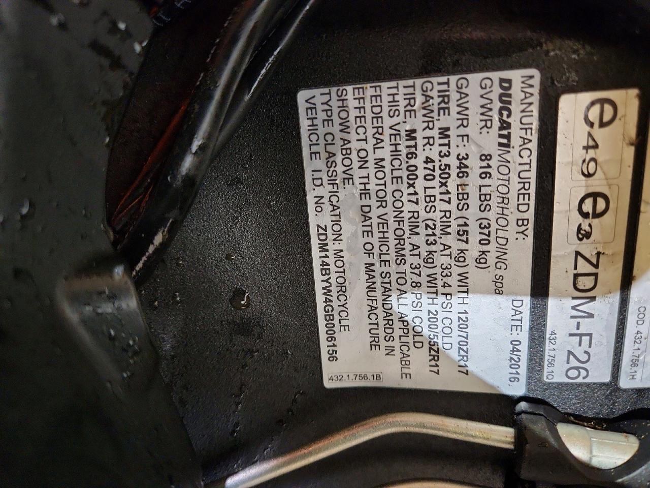 2016 Ducati Superbike 1299 Panigale