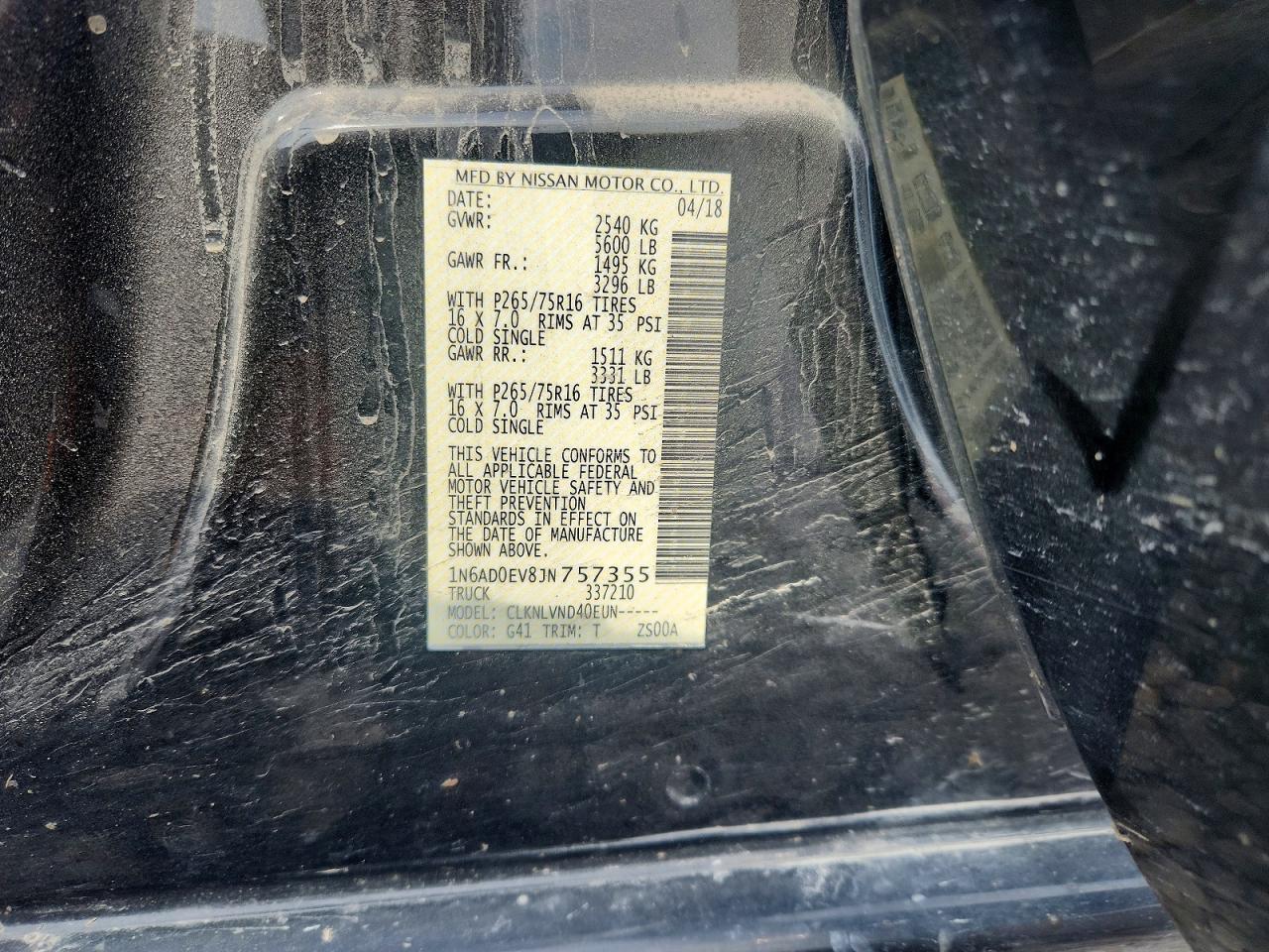 2018 Nissan Frontier PRO-4X