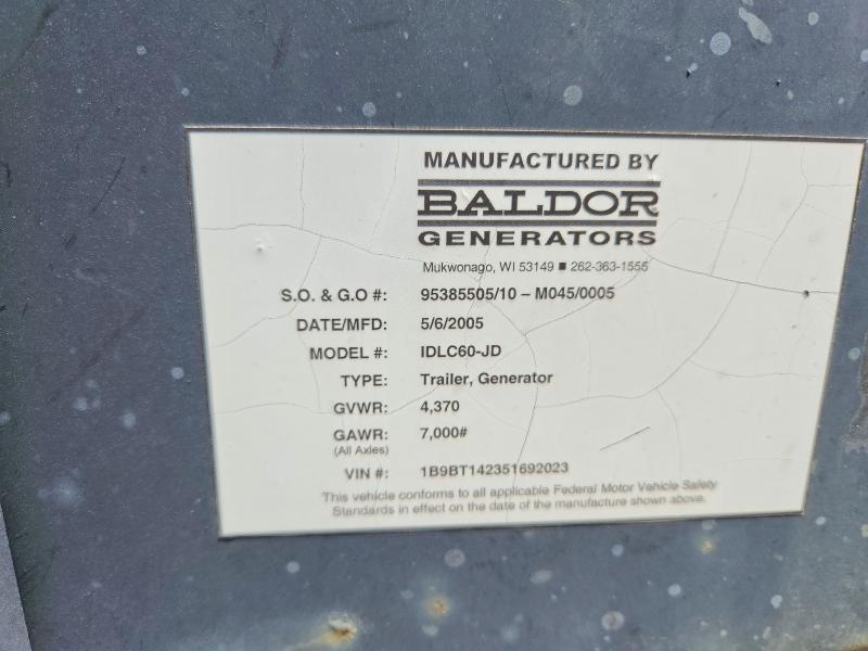 2005 Unknown 2005 Baldor IDLC60-JD Generation