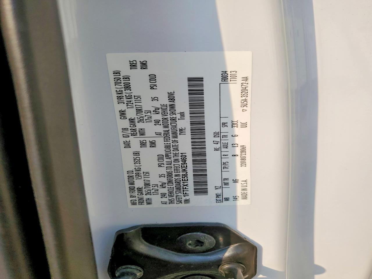 2018 Ford F150 Super Cab