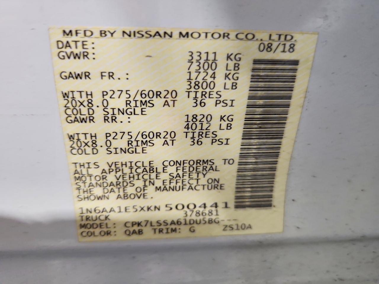 2019 Nissan Titan SV