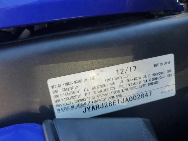2018 Yamaha YZFR6