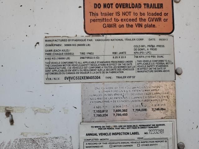 2014 Vanguard Trailer VXP 53'