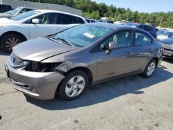 Salvage cars for sale from Copart Exeter, RI: 2015 Honda Civic LX