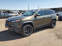 Salvage cars for sale from Copart Colorado Springs, CO: 2015 Jeep Cherokee Trailhawk