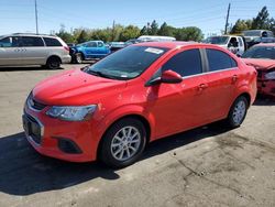 Chevrolet Sonic salvage cars for sale: 2017 Chevrolet Sonic LT