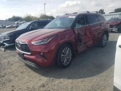 Toyota Highlander salvage cars for sale: 2022 Toyota Highlander Platinum