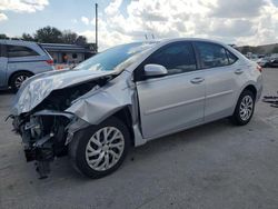 Toyota Corolla salvage cars for sale: 2017 Toyota Corolla L