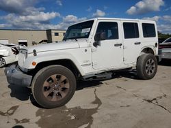 Jeep Wrangler salvage cars for sale: 2015 Jeep Wrangler Unlimited Sahara