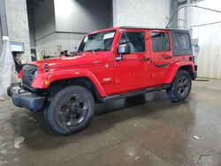 Jeep Wrangler salvage cars for sale: 2015 Jeep Wrangler Unlimited Sahara