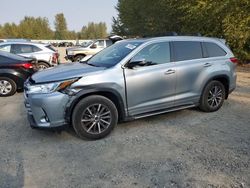 Salvage cars for sale from Copart Arlington, WA: 2017 Toyota Highlander SE