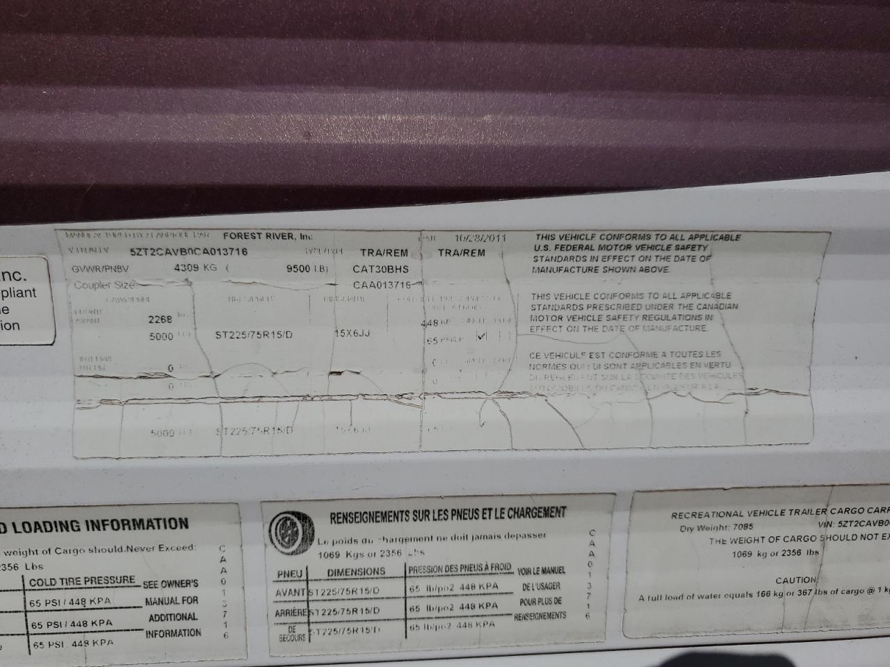 2012 Forest River Catalina