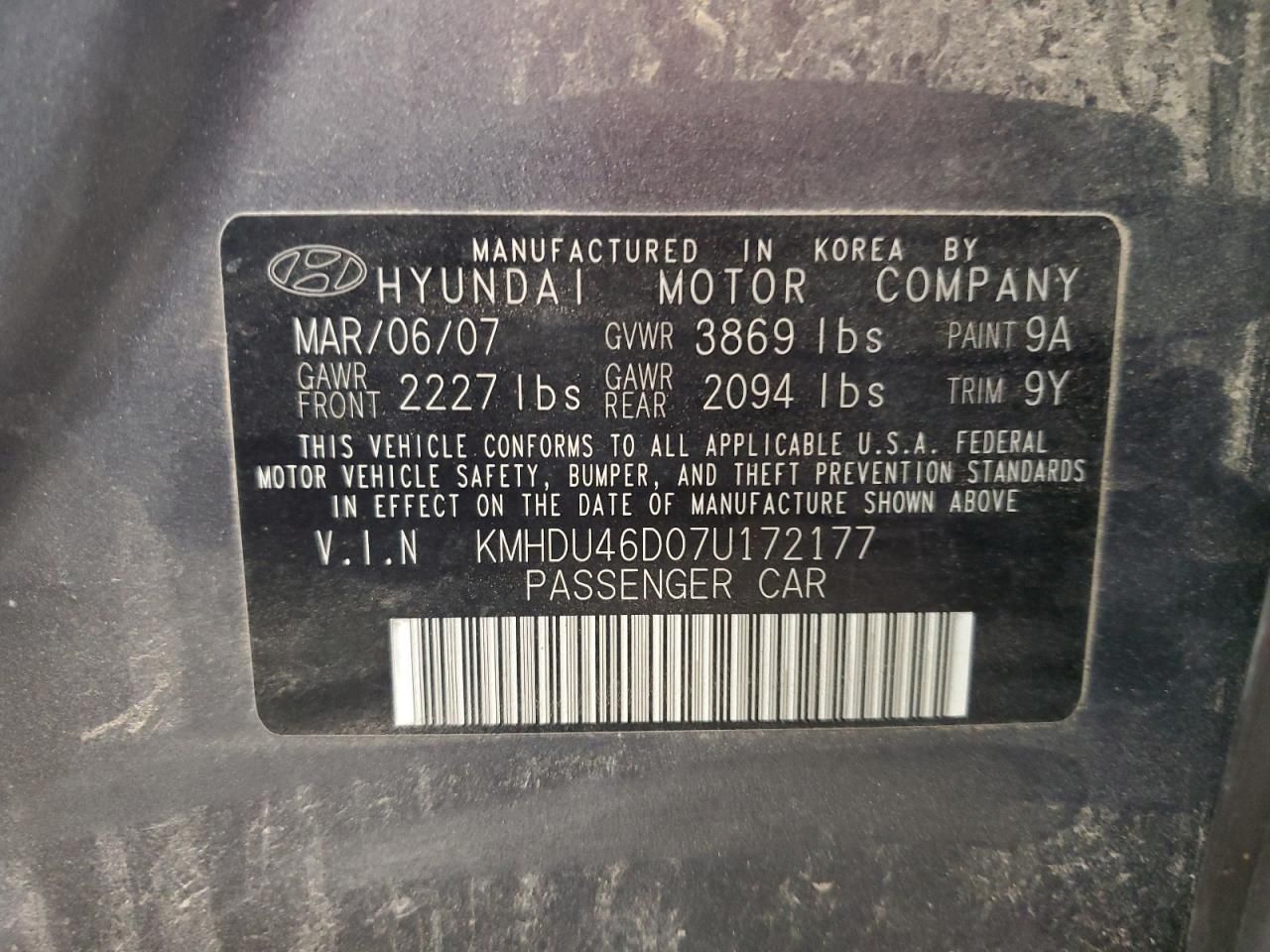 2007 Hyundai Elantra GLS