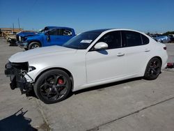 Alfa Romeo salvage cars for sale: 2019 Alfa Romeo Giulia TI