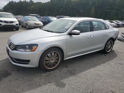 Salvage cars for sale from Copart Exeter, RI: 2013 Volkswagen Passat SE