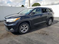 Salvage cars for sale from Copart Miami, FL: 2016 Toyota Highlander LE
