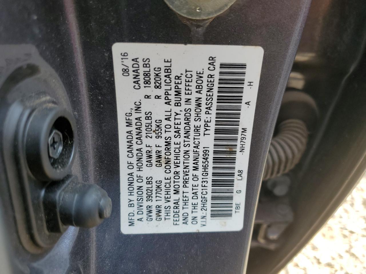 2016 Honda Civic ex