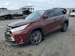 Toyota Highlander salvage cars for sale: 2018 Toyota Highlander SE