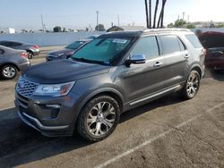 Ford Explorer salvage cars for sale: 2018 Ford Explorer Platinum