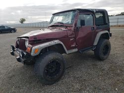 Jeep Wrangler salvage cars for sale: 2002 Jeep Wrangler / TJ Sport