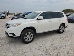 Toyota Highlander salvage cars for sale: 2013 Toyota Highlander Base