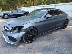 Mercedes-Benz c-Class salvage cars for sale: 2017 Mercedes-Benz C300