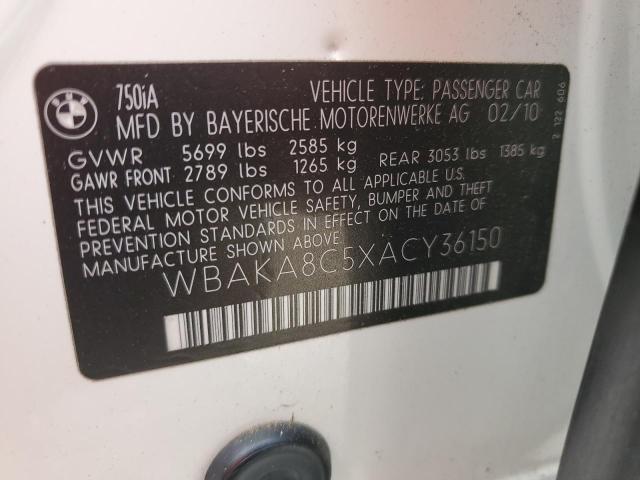 2010 BMW 750 I