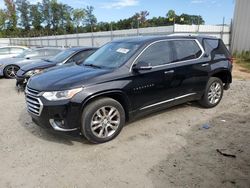 Chevrolet salvage cars for sale: 2018 Chevrolet Traverse High Country