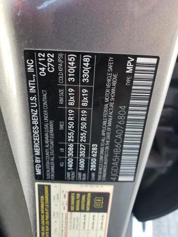 2012 Mercedes-Benz ML 350 4matic