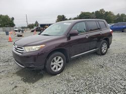 Toyota Highlander salvage cars for sale: 2013 Toyota Highlander Base