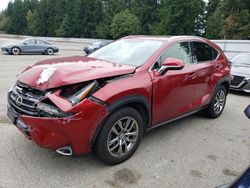 Salvage cars for sale from Copart Arlington, WA: 2016 Lexus NX 200T Base