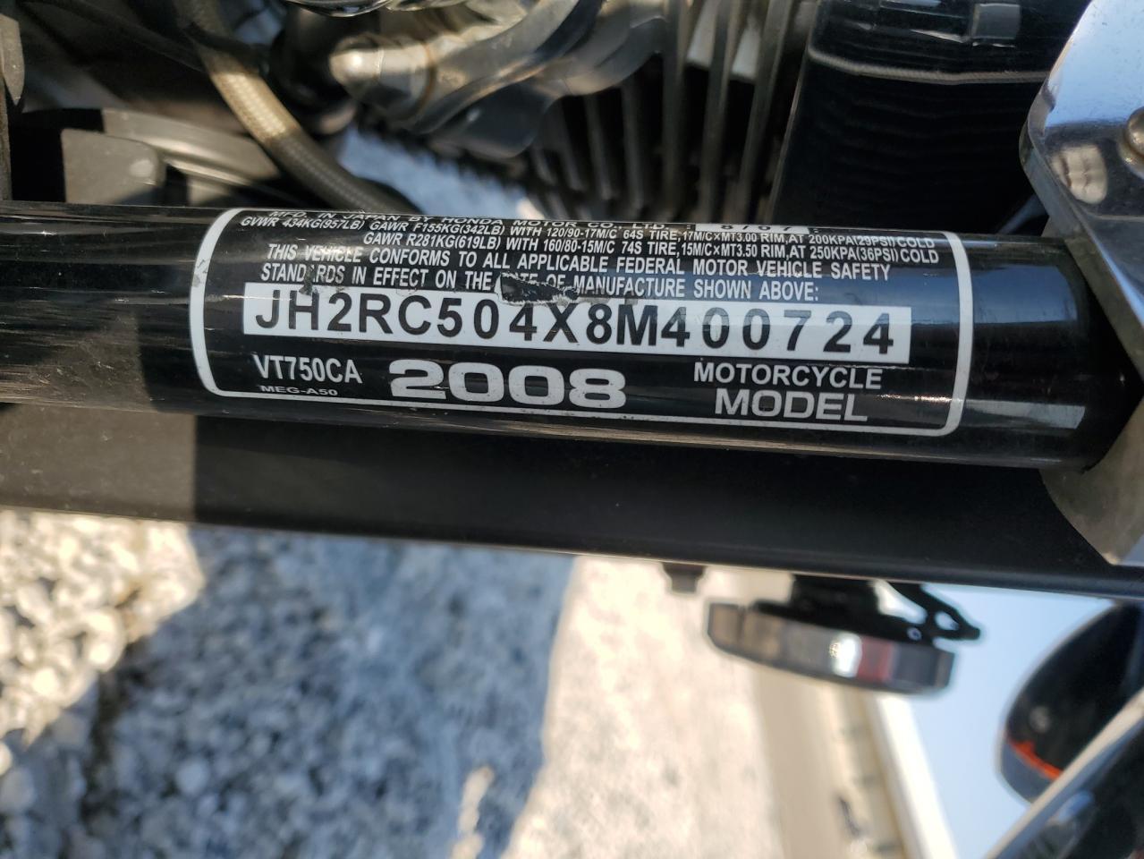 2008 Honda VT750 CA