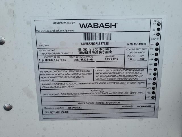2015 Wabash Waba Trailer