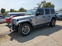 Jeep salvage cars for sale: 2018 Jeep Wrangler Unlimited Sahara